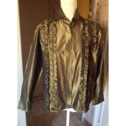 Yves Saint Laurent Chemisier Jabots Chyc Kaki 14 Yves Saint Laurent Chemisier Jabots Chyc Kaki -Yves Saint Laurent 52909 3