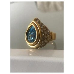 Yves Saint Laurent Bagues Bleu Bijouterie Dorée -Yves Saint Laurent 544110 3