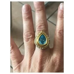 Yves Saint Laurent Bagues Bleu Bijouterie Dorée -Yves Saint Laurent 544110 5