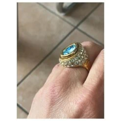 Yves Saint Laurent Bagues Bleu Bijouterie Dorée -Yves Saint Laurent 544110 6