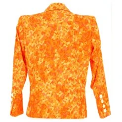 Blazer Boutonné Doublé Yves Saint Laurent Orange 7 Blazer Boutonné Doublé Yves Saint Laurent Orange -Yves Saint Laurent 550593 3