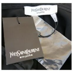 Yves Saint Laurent X Tom Ford AW02 Panneau En Soie Noire Et Jupe à Nœud 21 Yves Saint Laurent X Tom Ford AW02 Panneau En Soie Noire Et Jupe à Nœud -Yves Saint Laurent 561975 10