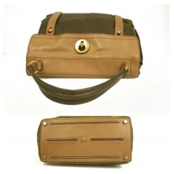 Sac à Main YSL Yves Saint Laurent Muse Tricolor Leather Suede Shoulder Vert Marron Multicolore -Yves Saint Laurent 563971 3