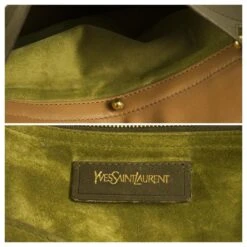 Sac à Main YSL Yves Saint Laurent Muse Tricolor Leather Suede Shoulder Vert Marron Multicolore -Yves Saint Laurent 563971 6