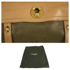 Sac à Main YSL Yves Saint Laurent Muse Tricolor Leather Suede Shoulder Vert Marron Multicolore -Yves Saint Laurent 563971 8