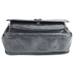 Yves Saint Laurent Niki Cuir Froissé Gris Moyen -Yves Saint Laurent 564231 6