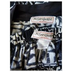 Yves Saint Laurent Jupe Noir Blanc Cassé -Yves Saint Laurent 565818 6