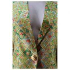 VESTE VERTE IMPRIMÉ FLORAL MÉTALLISÉ YVES SAINT LAURENT 10 VESTE VERTE IMPRIMÉ FLORAL MÉTALLISÉ YVES SAINT LAURENT -Yves Saint Laurent 572595 3