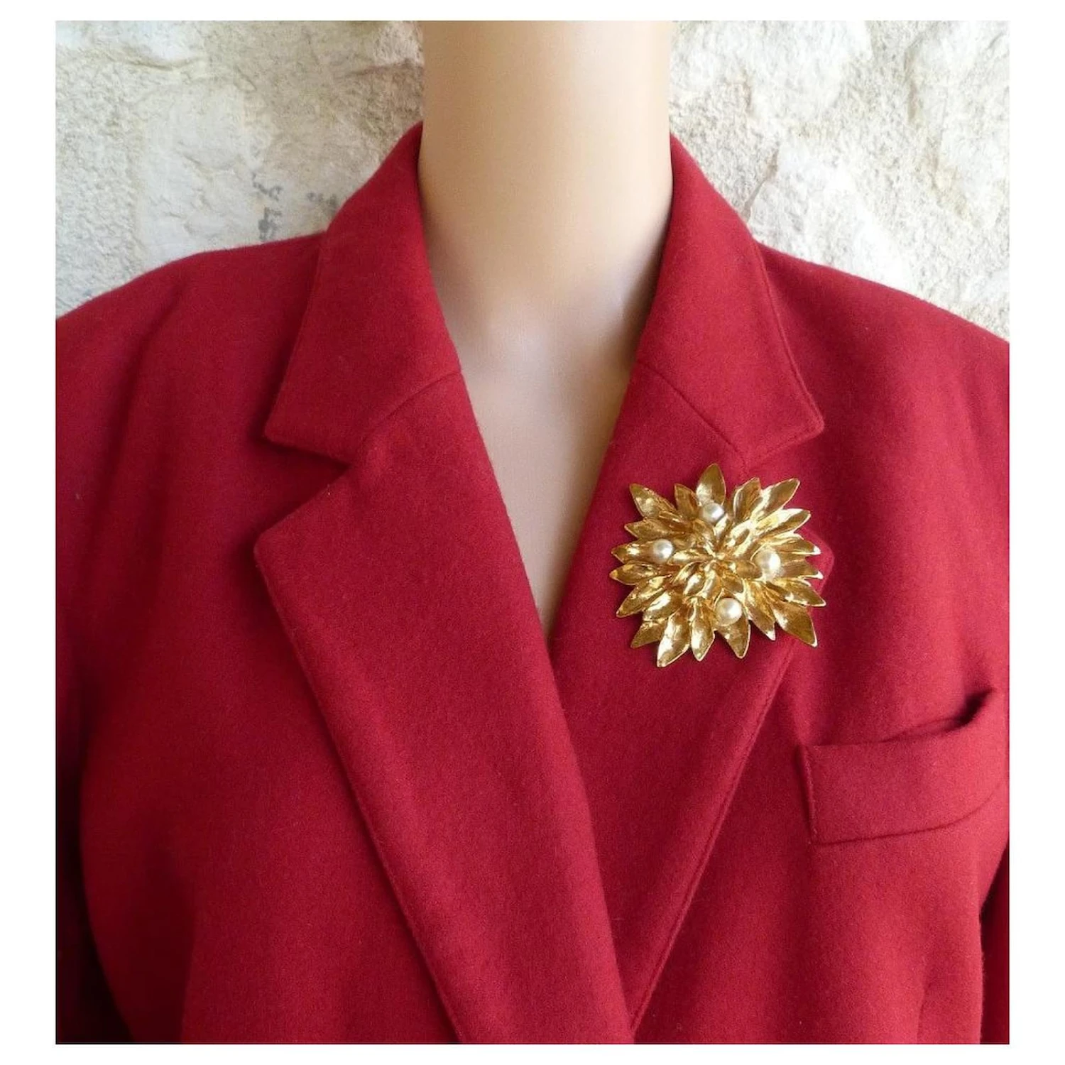 Yves Saint Laurent Broches Et Broches Doré Blanc Cassé 4 Yves Saint Laurent Broches Et Broches Doré Blanc Cassé – Image 2