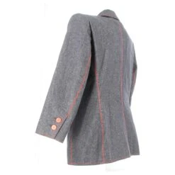 Veste En Jean Gris Et Rouge Yves Saint Laurent -Yves Saint Laurent 576611 4