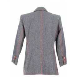Veste En Jean Gris Et Rouge Yves Saint Laurent -Yves Saint Laurent 576611 5