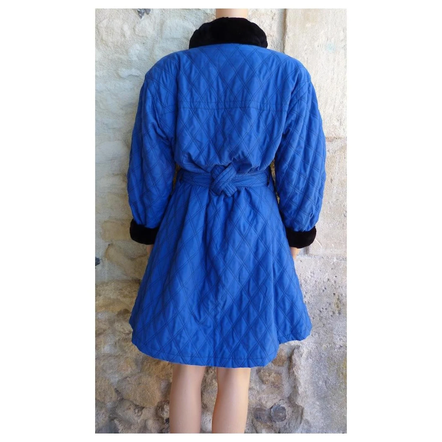 Yves Saint Laurent Manteaux, Vêtements D'extérieur Noir Bleu 6 Yves Saint Laurent Manteaux, Vêtements D'extérieur Noir Bleu – Image 4