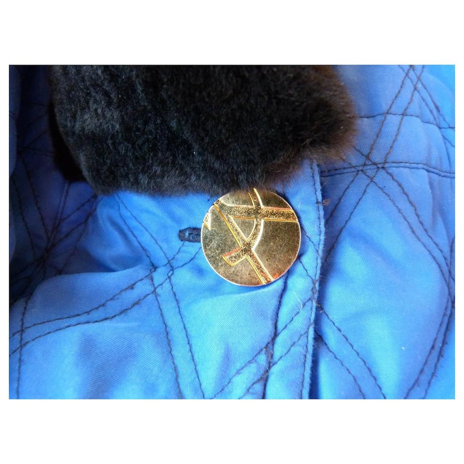 Yves Saint Laurent Manteaux, Vêtements D'extérieur Noir Bleu 7 Yves Saint Laurent Manteaux, Vêtements D'extérieur Noir Bleu – Image 5