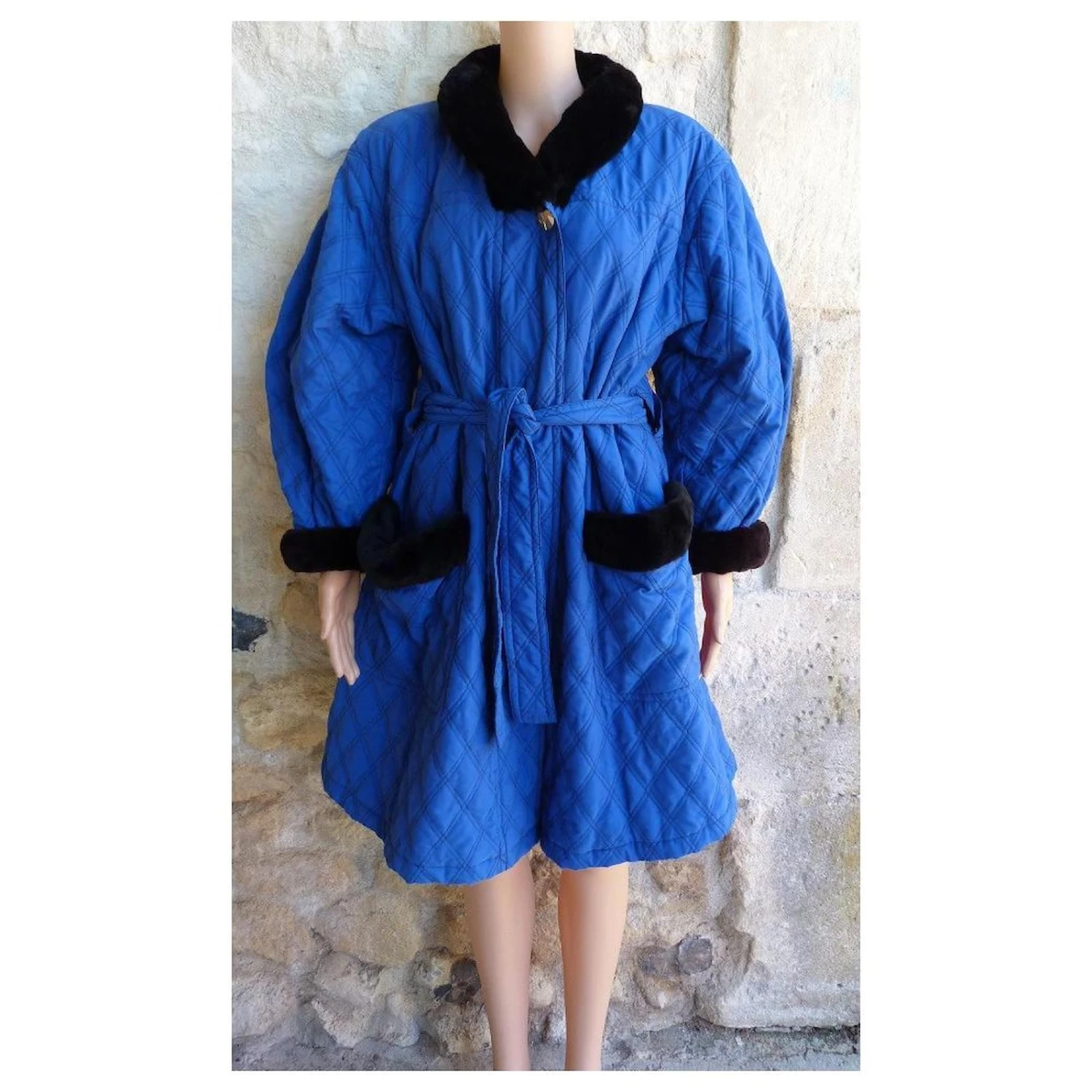 Yves Saint Laurent Manteaux, Vêtements D'extérieur Noir Bleu 9 Yves Saint Laurent Manteaux, Vêtements D'extérieur Noir Bleu – Image 7