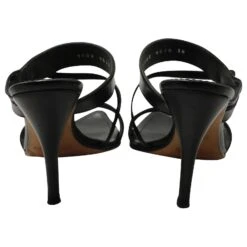 Yves Saint Laurent Sandales à Brides En Cuir Noir -Yves Saint Laurent 592997 5