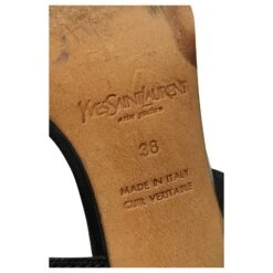 Yves Saint Laurent Sandales à Brides En Cuir Noir -Yves Saint Laurent 592997 8