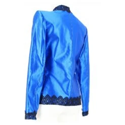 Veste En Satin Bleu Yves Saint Laurent -Yves Saint Laurent 597579 3