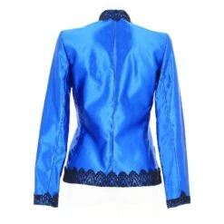 Veste En Satin Bleu Yves Saint Laurent -Yves Saint Laurent 597579 4