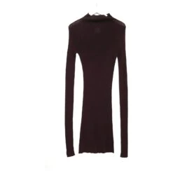 Yves Saint Laurent AW08 Haut Long Côtelé En Maille De Soie Prune -Yves Saint Laurent 654279 3
