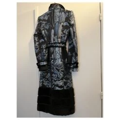 Yves Saint Laurent Manteau Rive Gauche Waterfall Jacket F/W 2004 Bleu -Yves Saint Laurent 660276 6