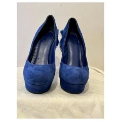 Yves Saint Laurent Escarpins YSL Palais Mohawk Tribute Bleu 13 Yves Saint Laurent Escarpins YSL Palais Mohawk Tribute Bleu -Yves Saint Laurent 664113 3