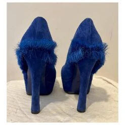 Yves Saint Laurent Escarpins YSL Palais Mohawk Tribute Bleu 16 Yves Saint Laurent Escarpins YSL Palais Mohawk Tribute Bleu -Yves Saint Laurent 664113 6