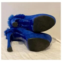 Yves Saint Laurent Escarpins YSL Palais Mohawk Tribute Bleu 18 Yves Saint Laurent Escarpins YSL Palais Mohawk Tribute Bleu -Yves Saint Laurent 664113 8