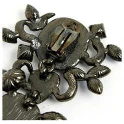 Yves Saint Laurent YSL SNAKE BLUE CLIPS Argenté 8 Yves Saint Laurent YSL SNAKE BLUE CLIPS Argenté -Yves Saint Laurent 665486 3