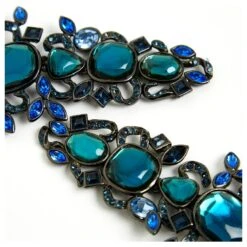 Yves Saint Laurent YSL SNAKE BLUE CLIPS Argenté 9 Yves Saint Laurent YSL SNAKE BLUE CLIPS Argenté -Yves Saint Laurent 665486 4