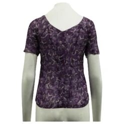 Yves Saint Laurent Top En Soie Imprimé Violet -Yves Saint Laurent 687141 3