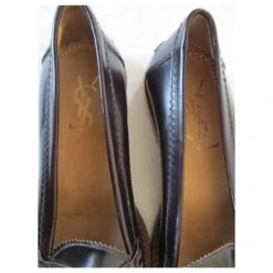 Yves Saint Laurent Mocassins Cur Marron, 37IT. Marron Foncé -Yves Saint Laurent 727780 3
