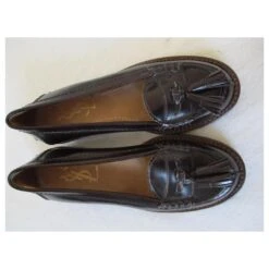 Yves Saint Laurent Mocassins Cur Marron, 37IT. Marron Foncé -Yves Saint Laurent 727780 4