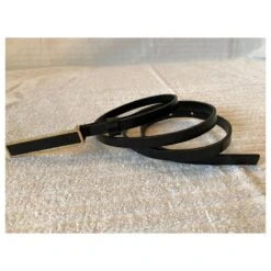 Yves Saint Laurent Ceinture Ultra Fine En Cuir Noir 13 Yves Saint Laurent Ceinture Ultra Fine En Cuir Noir -Yves Saint Laurent 727915 4