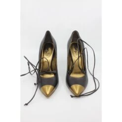 Yves Saint Laurent Escarpins Noir Doré -Yves Saint Laurent 73146 10