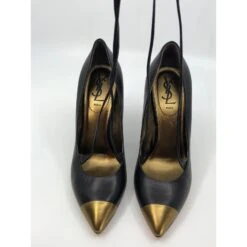 Yves Saint Laurent Escarpins Noir Doré -Yves Saint Laurent 73146 3