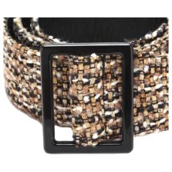 Yves Saint Laurent Ceinture Large En Tweed Marron -Yves Saint Laurent 733444 4