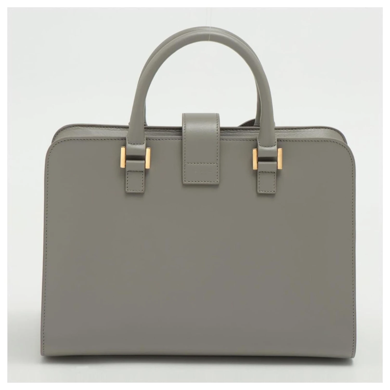 Yves Saint Laurent Paris Baby Cabas Cuir 2-way Gris Large 4 Yves Saint Laurent Paris Baby Cabas Cuir 2-way Gris Large – Image 2