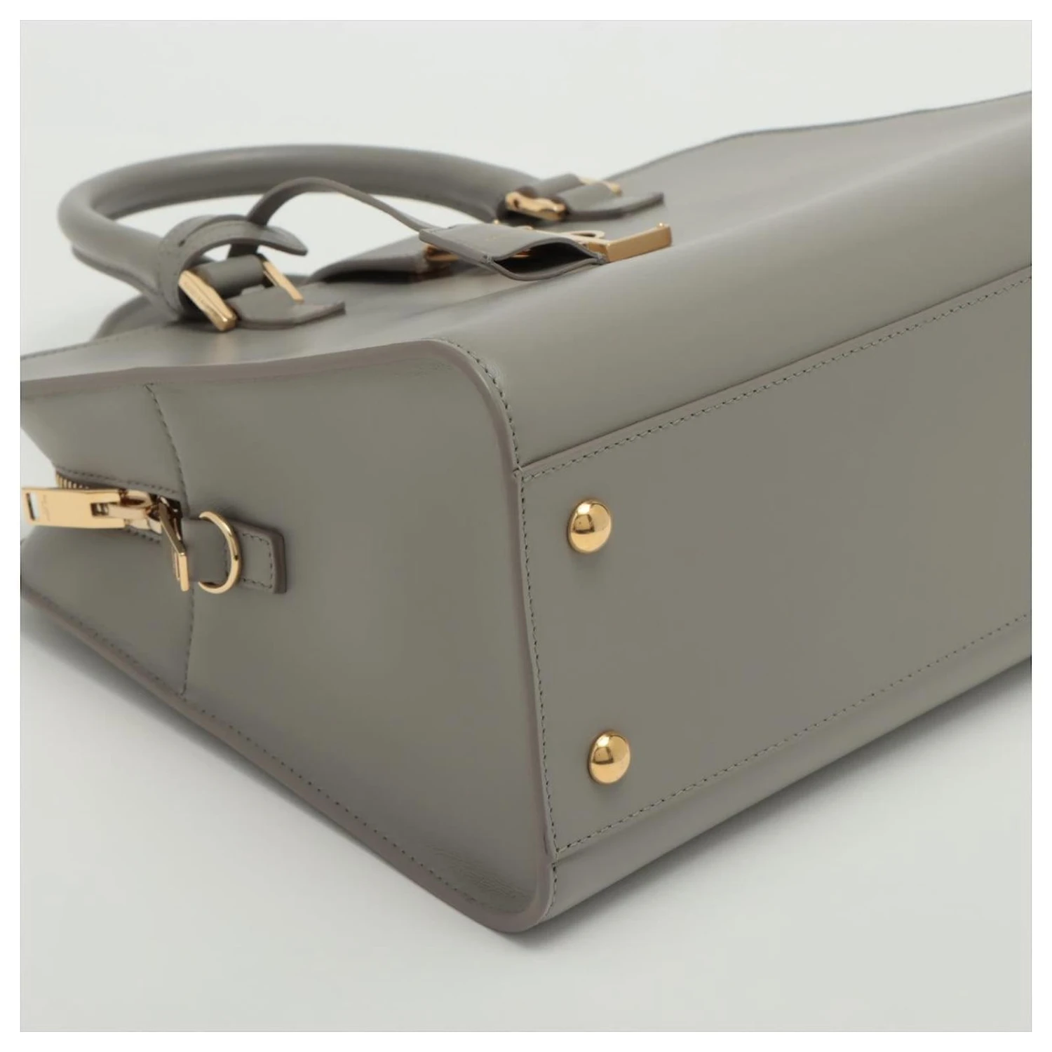 Yves Saint Laurent Paris Baby Cabas Cuir 2-way Gris Large 6 Yves Saint Laurent Paris Baby Cabas Cuir 2-way Gris Large – Image 4