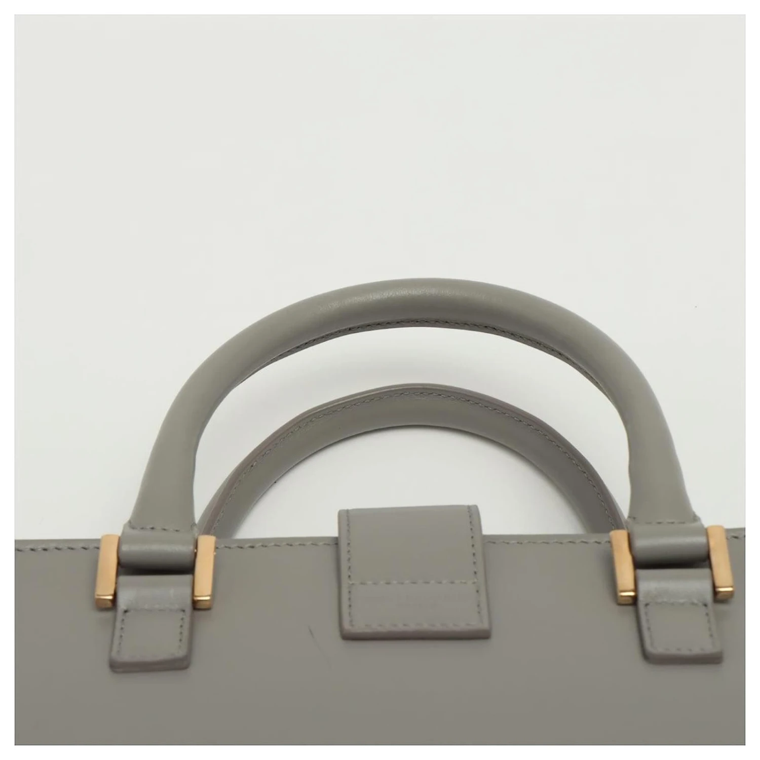 Yves Saint Laurent Paris Baby Cabas Cuir 2-way Gris Large 9 Yves Saint Laurent Paris Baby Cabas Cuir 2-way Gris Large – Image 7