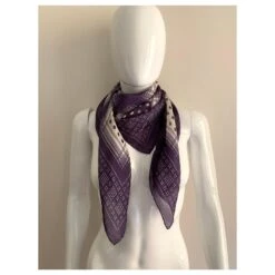 Yves Saint Laurent Foulard En Soie Vintage Violet 16 Yves Saint Laurent Foulard En Soie Vintage Violet -Yves Saint Laurent 736726 5