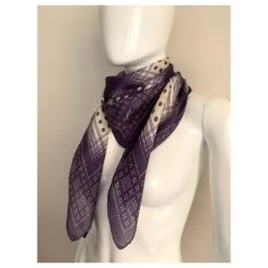 Yves Saint Laurent Foulard En Soie Vintage Violet 18 Yves Saint Laurent Foulard En Soie Vintage Violet -Yves Saint Laurent 736726 7