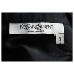 Yves Saint Laurent Chemise Noire à Longues Manches Cloche Tressées -Yves Saint Laurent 739773 5