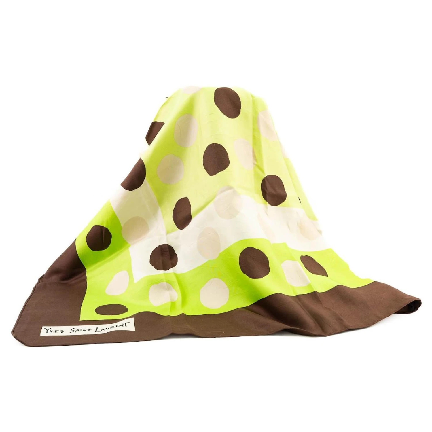 Yves Saint Laurent Écharpe En Soie Pop-of-Color Polka Dot Multicolore 4 Yves Saint Laurent Écharpe En Soie Pop-of-Color Polka Dot Multicolore – Image 2