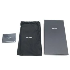 NEUF SAC A MAIN YVES SAINT LAURENT 669907 POCHETTE CUIR PYTHON NOIR POUCH -Yves Saint Laurent 750304 8