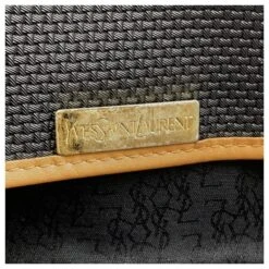 Yves Saint Laurent Sac à Bandoulière En Toile De Vinyle Texturé Noir Beige Gris -Yves Saint Laurent 750992 6