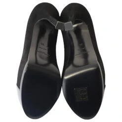 Yves Saint Laurent Tribtoo 105 Escarpins Cap En Daim Et Cuir Vernis Noirs 12 Yves Saint Laurent Tribtoo 105 Escarpins Cap En Daim Et Cuir Vernis Noirs -Yves Saint Laurent 755611 3