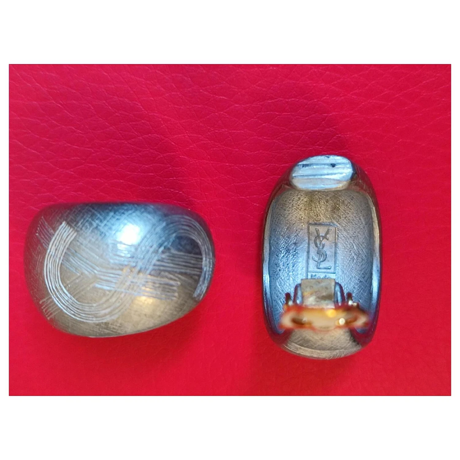 Yves Saint Laurent Boucles D'oreilles Clips Bijouterie Argentée 9 Yves Saint Laurent Boucles D'oreilles Clips Bijouterie Argentée – Image 7