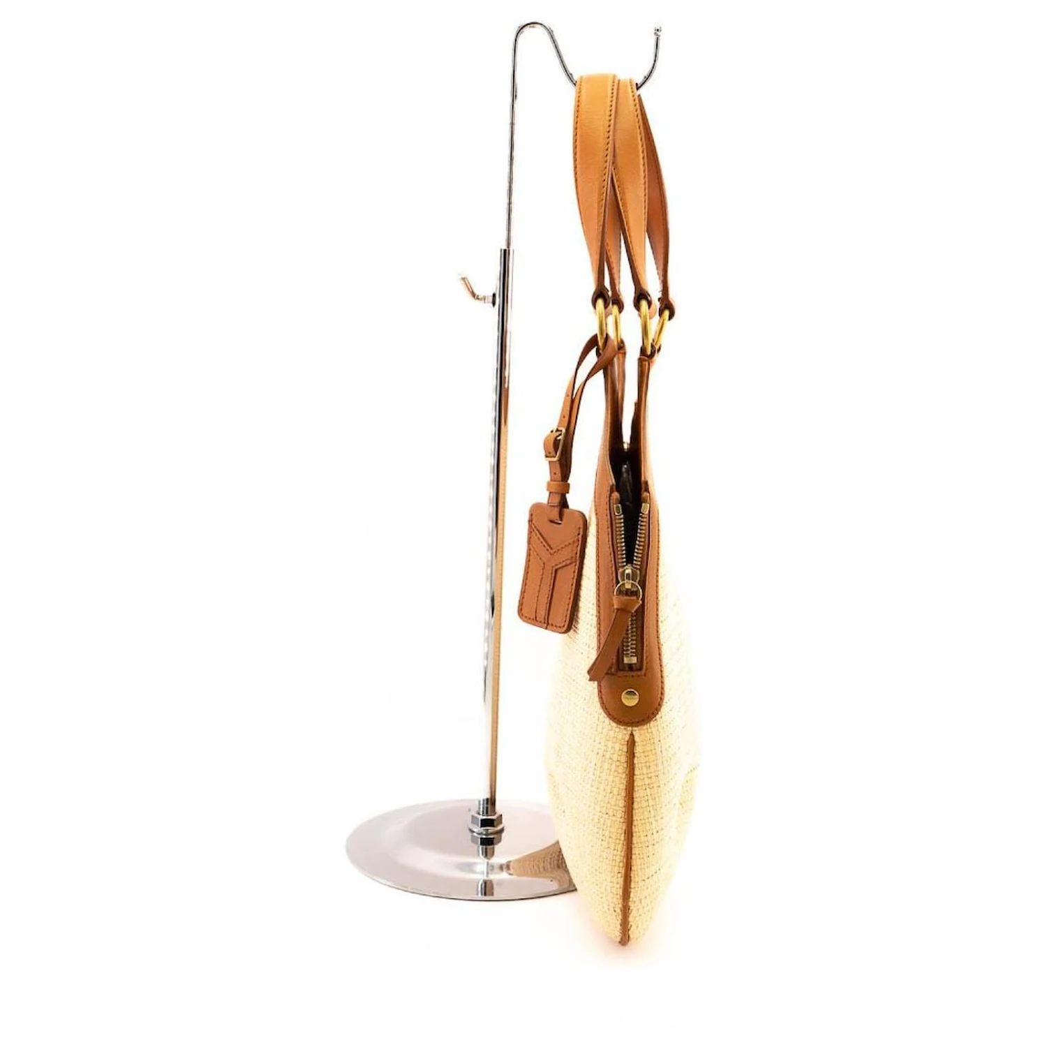 Yves Saint Laurent Sac Cabas Tribute En Raphia Marron Beige 7 Yves Saint Laurent Sac Cabas Tribute En Raphia Marron Beige – Image 5