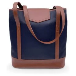 Yves Saint Laurent Sac à Bandoulière Cabas Vintage En Toile Noire -Yves Saint Laurent 773358 3