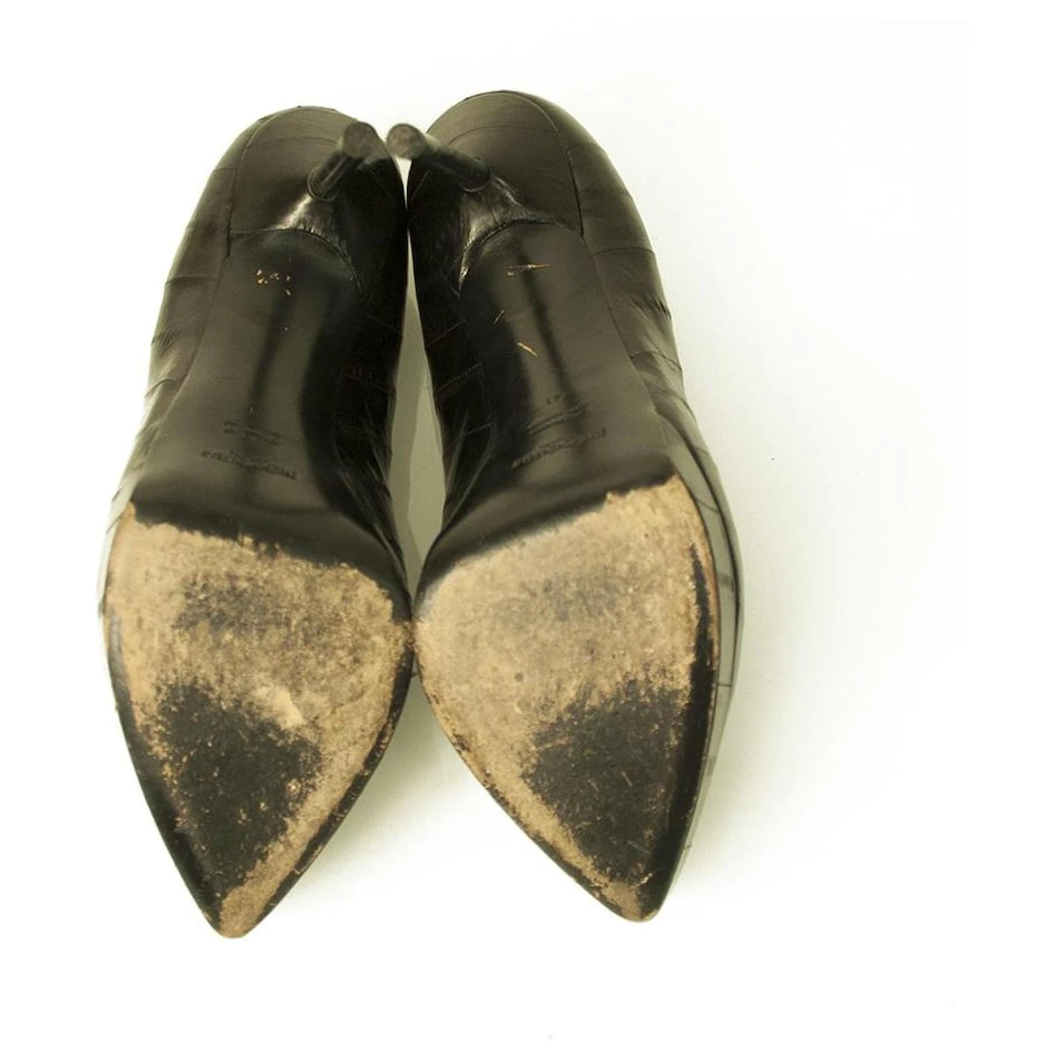 Yves Saint Laurent Escarpins à Plateforme En Cuir De Serpent D'eau Noir YSL 41 5 Yves Saint Laurent Escarpins à Plateforme En Cuir De Serpent D'eau Noir YSL 41 – Image 3